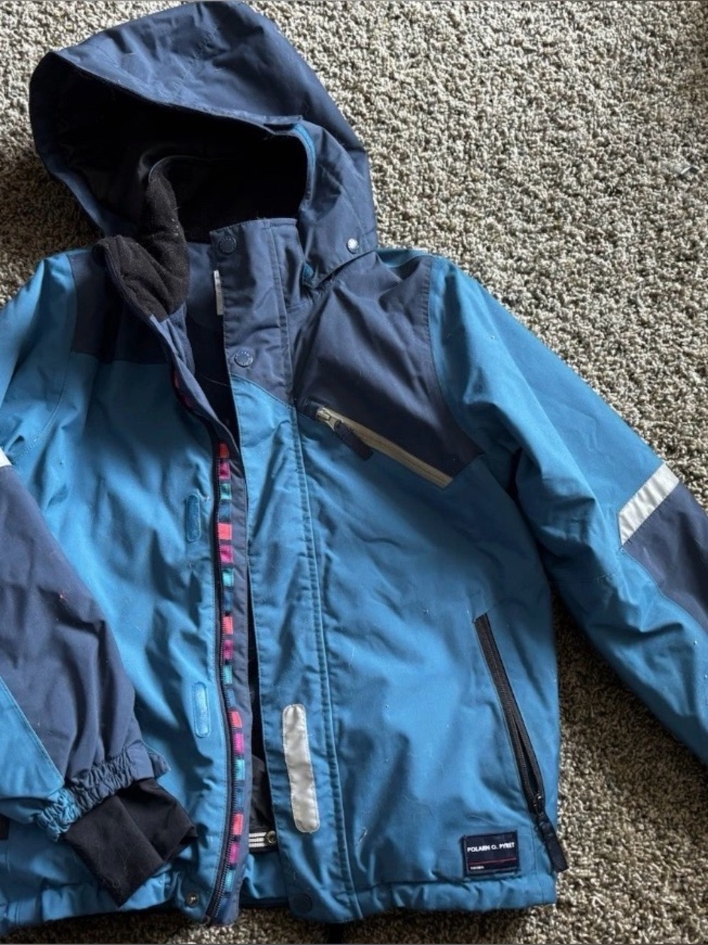 Polarn O. Pyret Boys Winter Jacket Size 140 9-10 Years PoP Unisex Coat Fleece